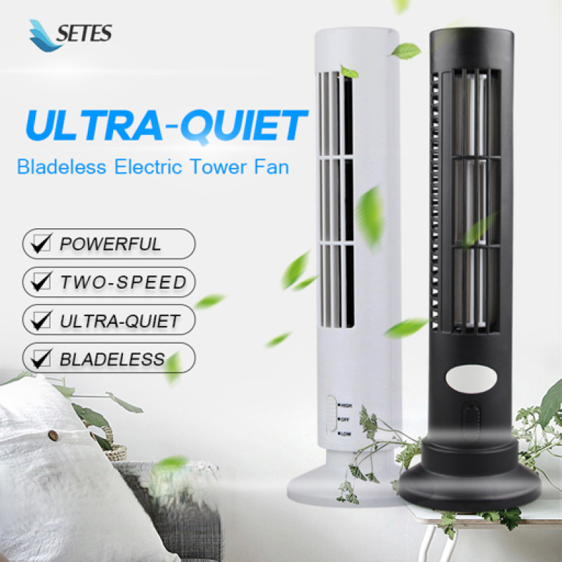 Mini Wind Turbine Vertical - Household mini Bladeless Tower Fan Portable