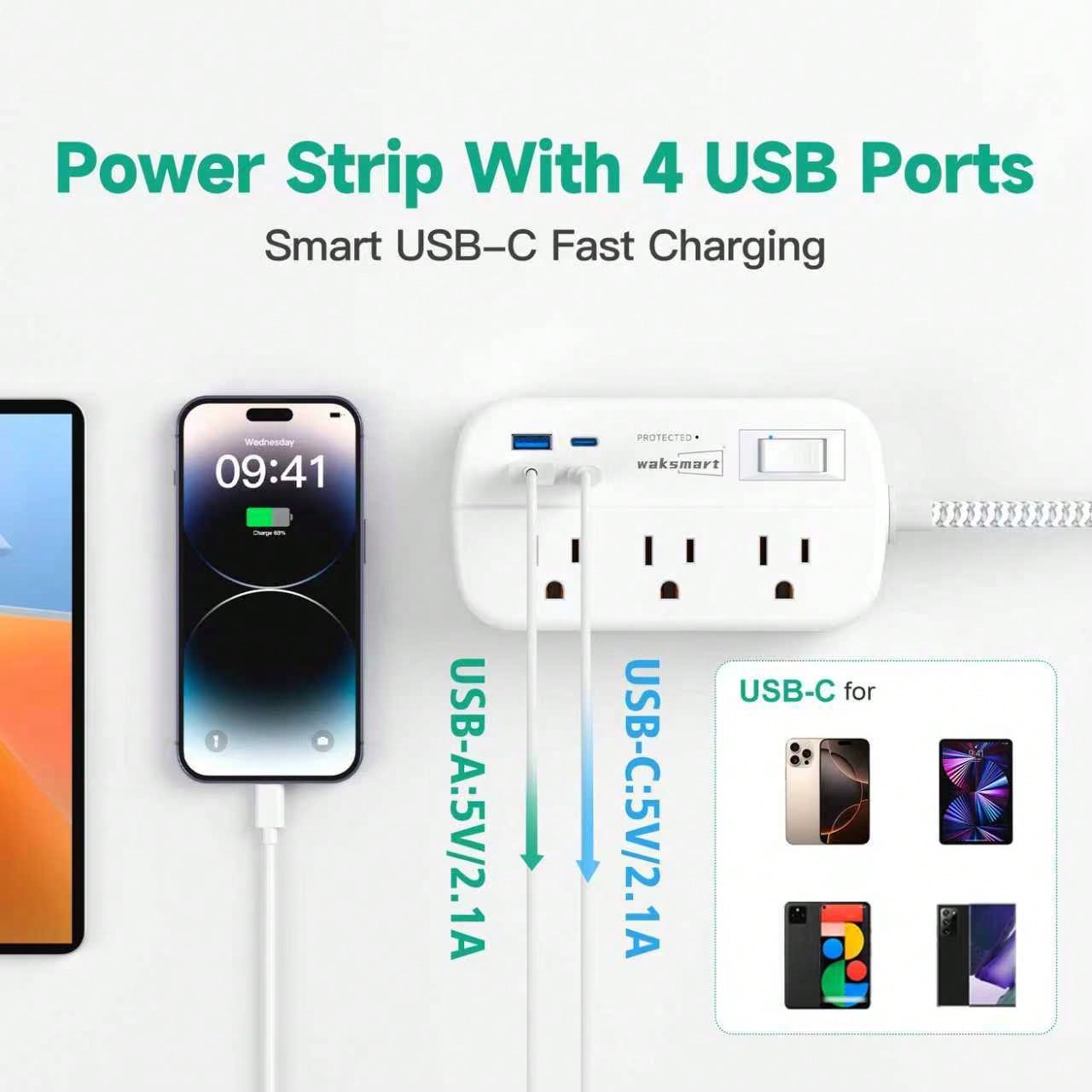 Waksmart Surge Protector Power - Ac Surge Protector のレビューと価格
