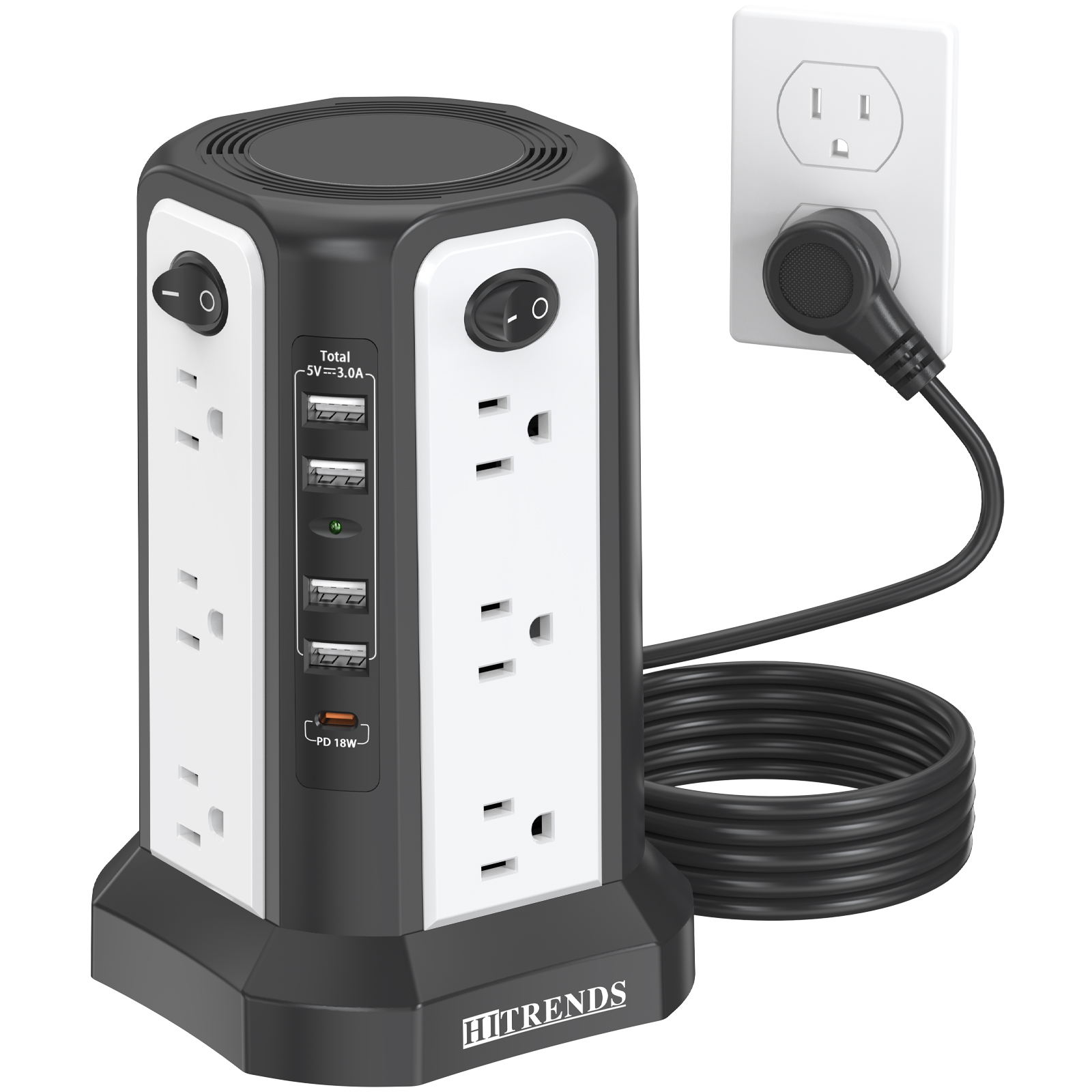 HITRENDS Tower Power Strip wit - Ac Surge Protector のレビューと価格