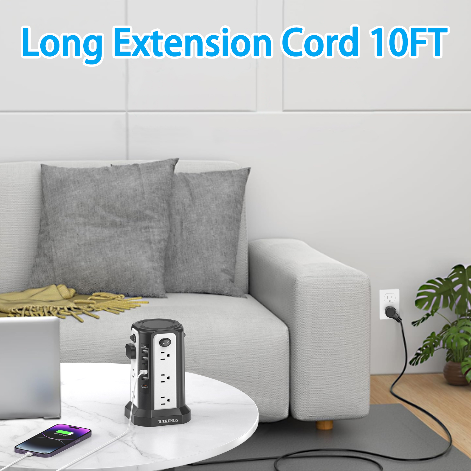 HITRENDS Tower Power Strip wit - Ac Surge Protector のレビューと価格