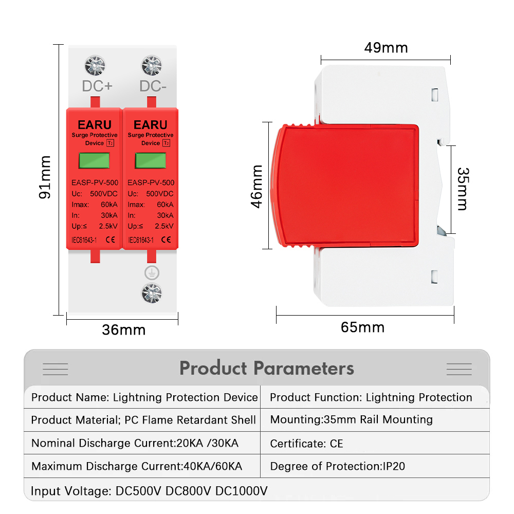 2P DC SPD Surge Protective Dev - Ac Surge Protector のレビューと価格