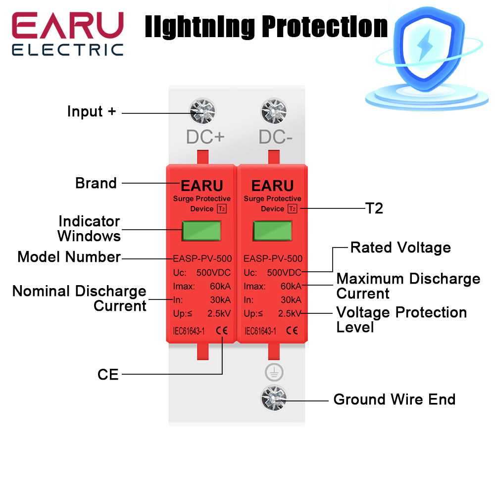 2P DC SPD Surge Protective Dev - Ac Surge Protector のレビューと価格