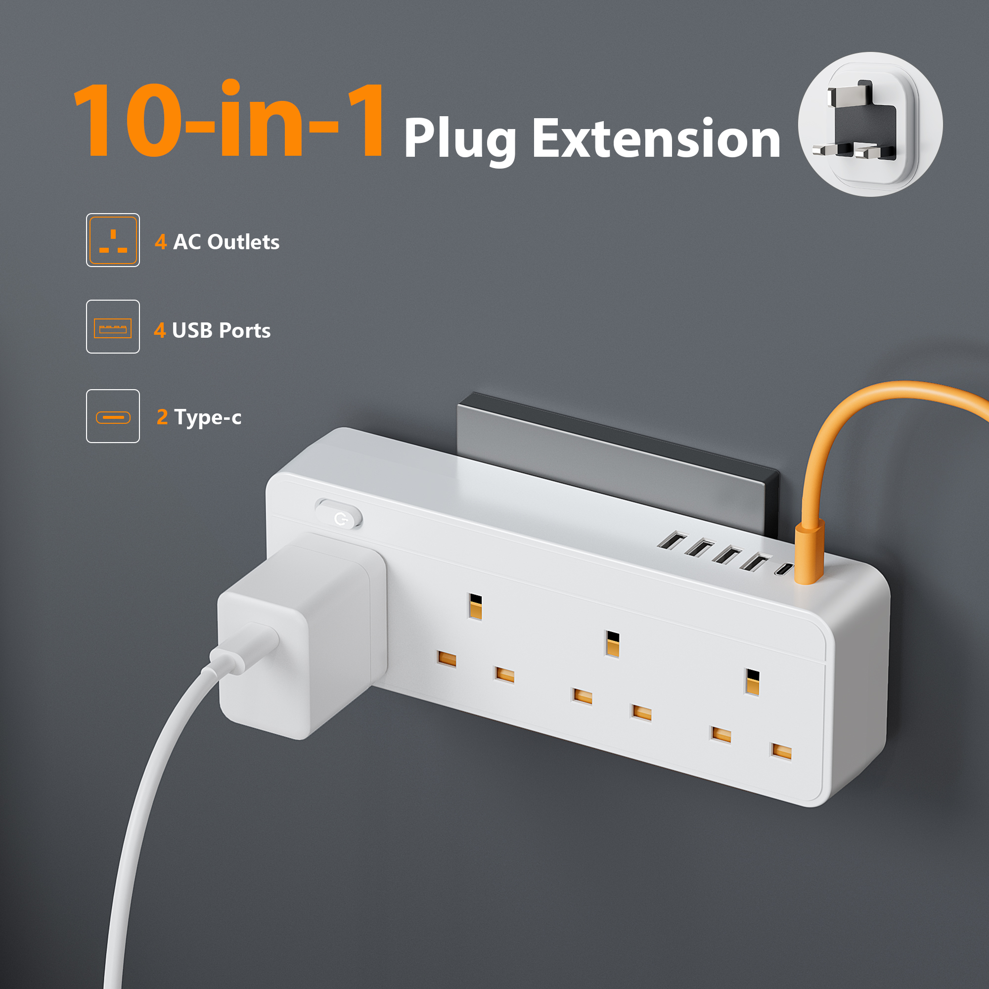 10-in-1 British Standard Power - Ac Surge Protector のレビューと価格