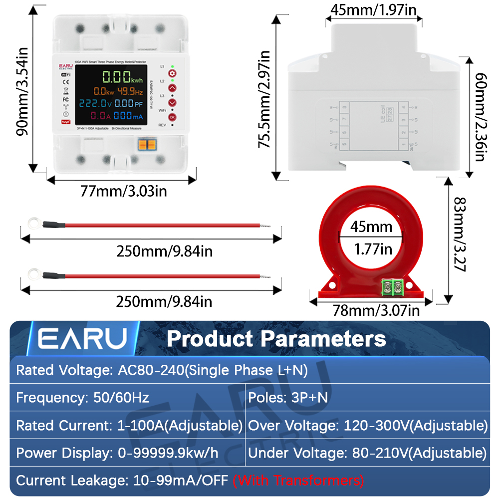 Three Phase Tuya WiFi Smart Bi - Ac Surge Protector のレビューと価格