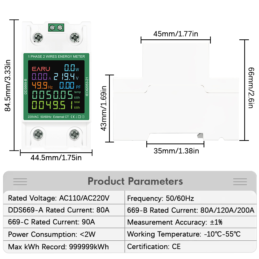 Din Rail AC Monitor 110V 220V  - Renewable Energy Demonstration Kit のレビューと価格