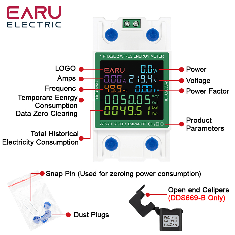 Din Rail AC Monitor 110V 220V  - Renewable Energy Demonstration Kit のレビューと価格
