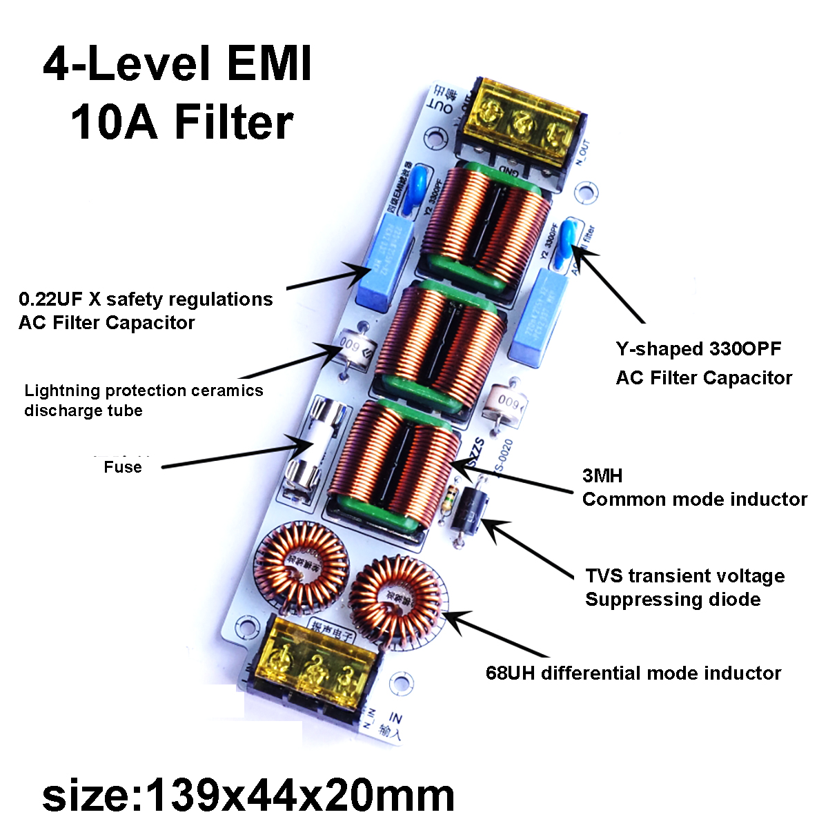 6A/10A 4-Stage EMI Filter | 11 - Ac Surge Protector のレビューと価格