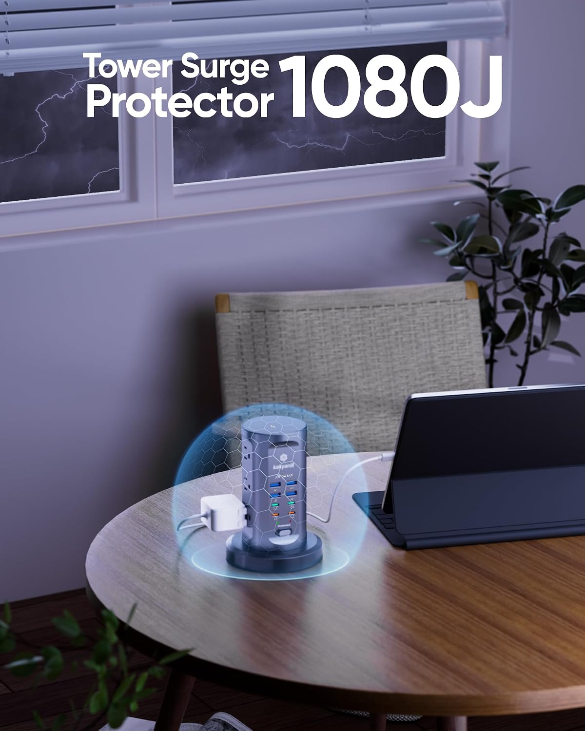 PD 65W USB C Charging Tower, 1 - Ac Surge Protector のレビューと価格